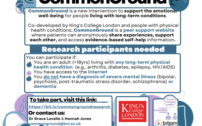 Research Participants Needed – Online Peer Support in Long-Term Conditions